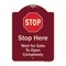 Signmission Designer Series-Stop Wait For Gate To Open Completely With Symbol, 24" x 18", BU-1824-9883 A-DES-BU-1824-9883 - alternate 1